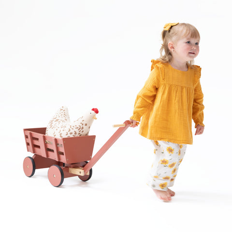 Long Sleeve Ruffle Tunic & Smocked Waist Pant - Baby Sunflower