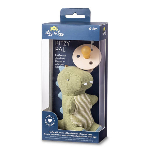 Bitzy Pal™ Natural Rubber Pacifier & Plush - Bow