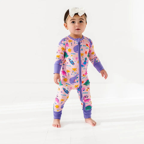 Diva Dinos Bamboo Convertible Footie