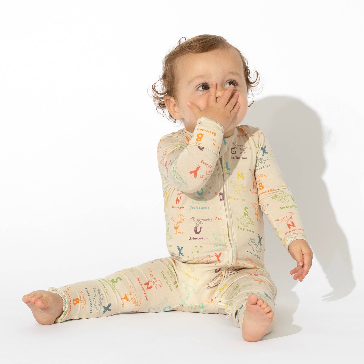 Dino ABC's Convertible Footie Bamboo Pajama - Bellabu Bear