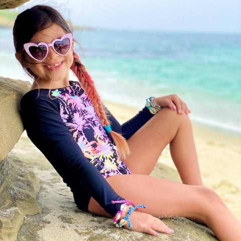 Adjustable Cowrie Shell Bracelet - Black