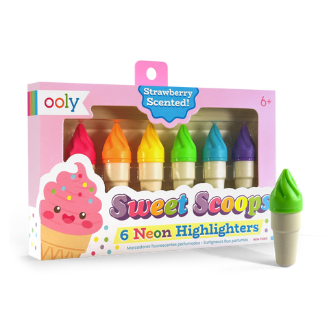 Sweet Scoops Neon Highlighters - Strawberry Scented