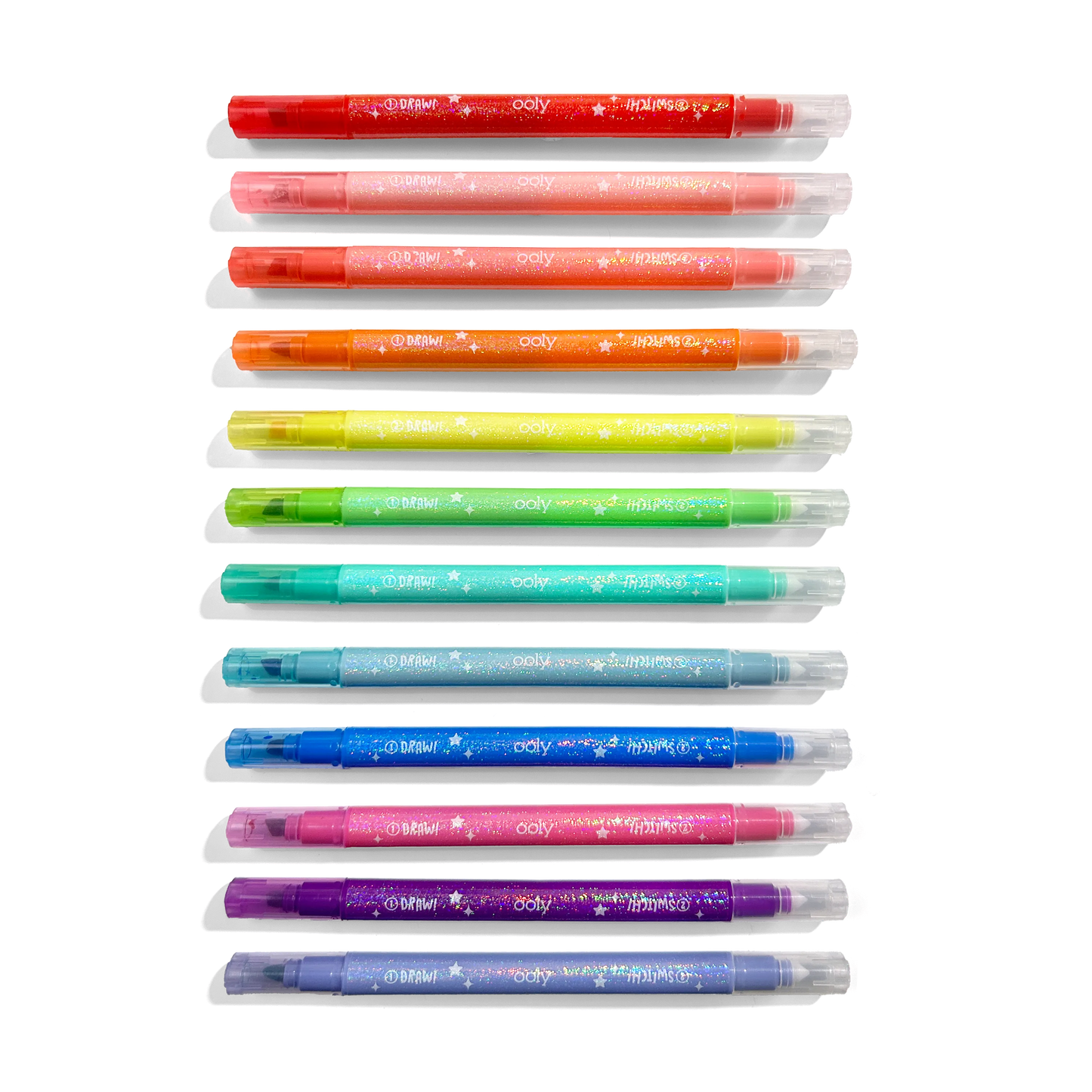 Switch-Eroo Sparkle Glittery Color Changing Markers (Set of 12)