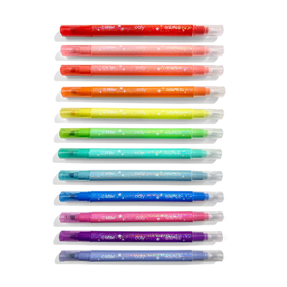 Switch-Eroo Sparkle Glittery Color Changing Markers (Set of 12)