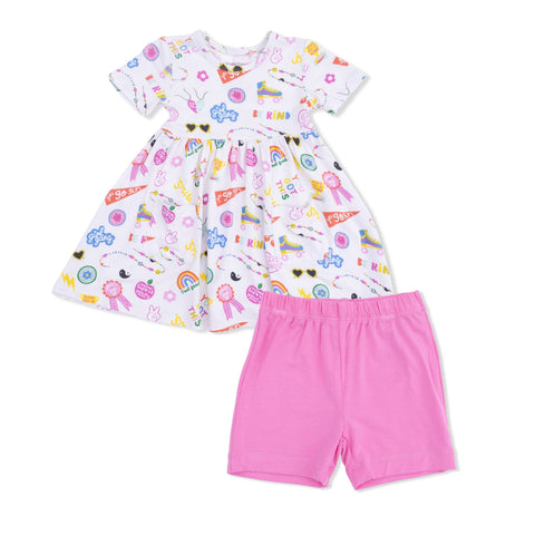 Twirly Dress with Cartwheel Short - Girl Power