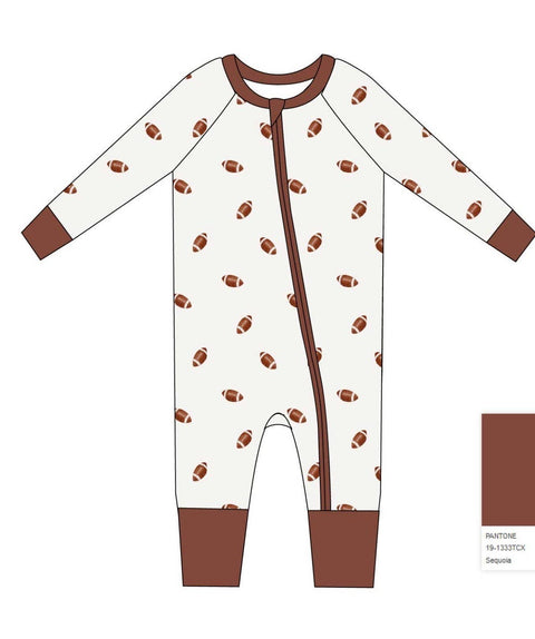 Game Day Baby Bamboo Zip Pajama