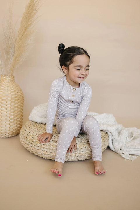 Oopsie Daisy Bamboo Henley PJ Set