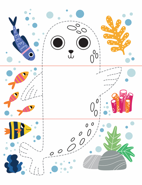 Mix & Match Tracing Book: Ocean
