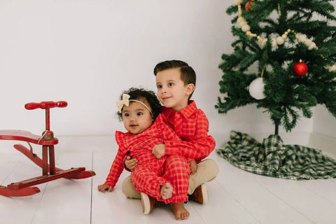 Mabel Romper - Red Picnic Plaid