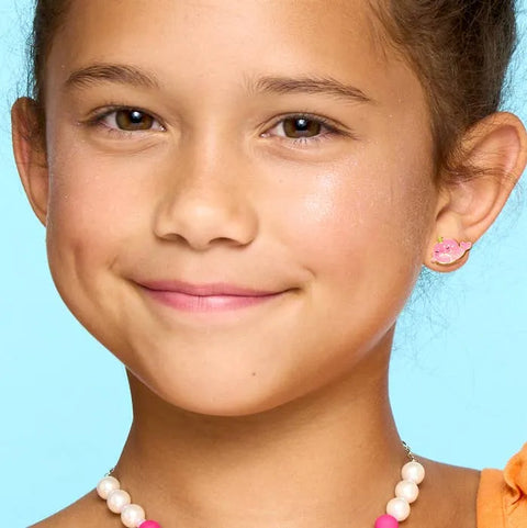 Cutie Stud Earrings | Glitter Pink Narwhal