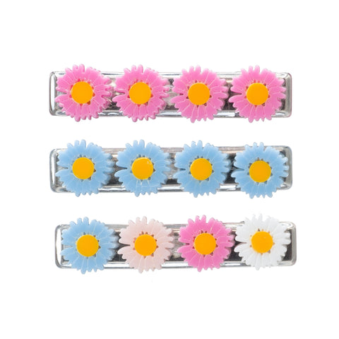 Daisy Multi Pink & Blue Hair Clips