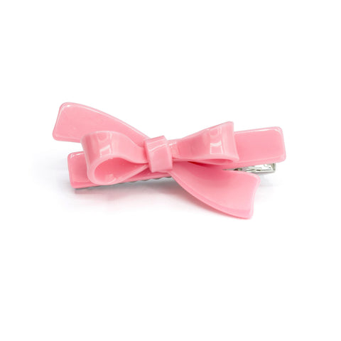 Single Bow Hair Clip - Light Pink