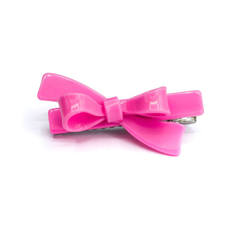 Single Bow Hair Clip - Pink