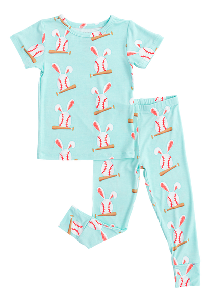 Baseball Bunnies 2 Piece Pajamas