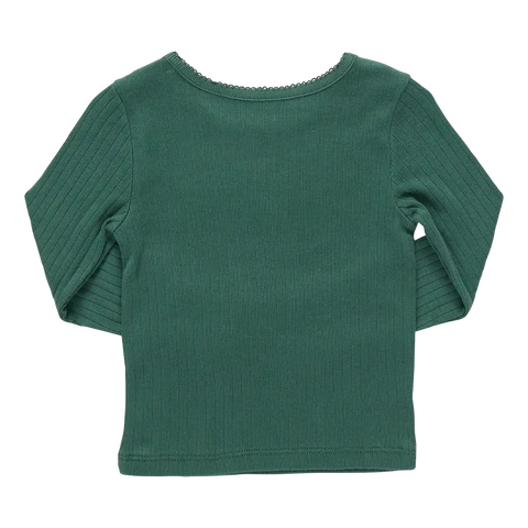 Seesaw Long Sleeve Rib T-Shirt - Pine