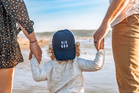Dusty Blue Big Bro Hat for Boys