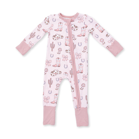 Convertible Romper - Cowgirl Boots and Bows