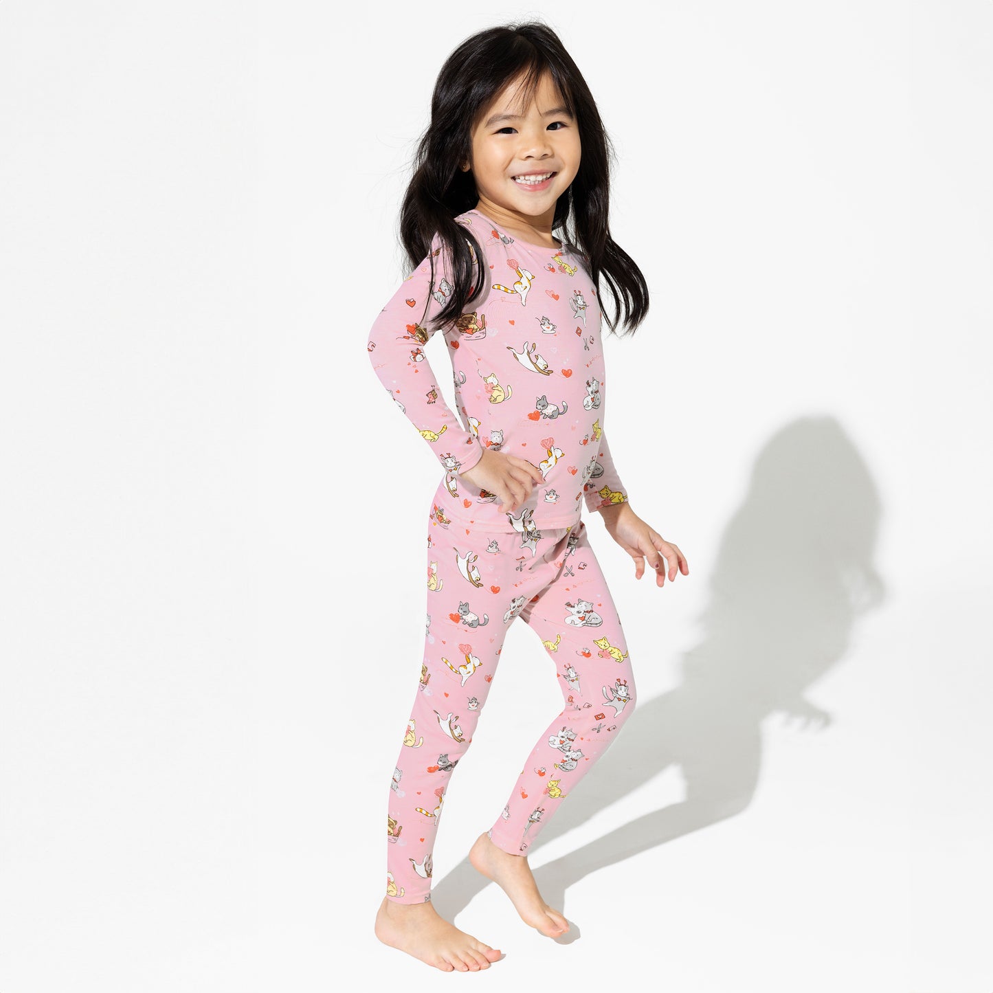 Feline Love Kids Bamboo Pajama Set