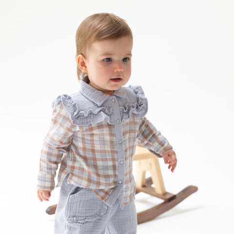 Loretta Top - Western Plaid