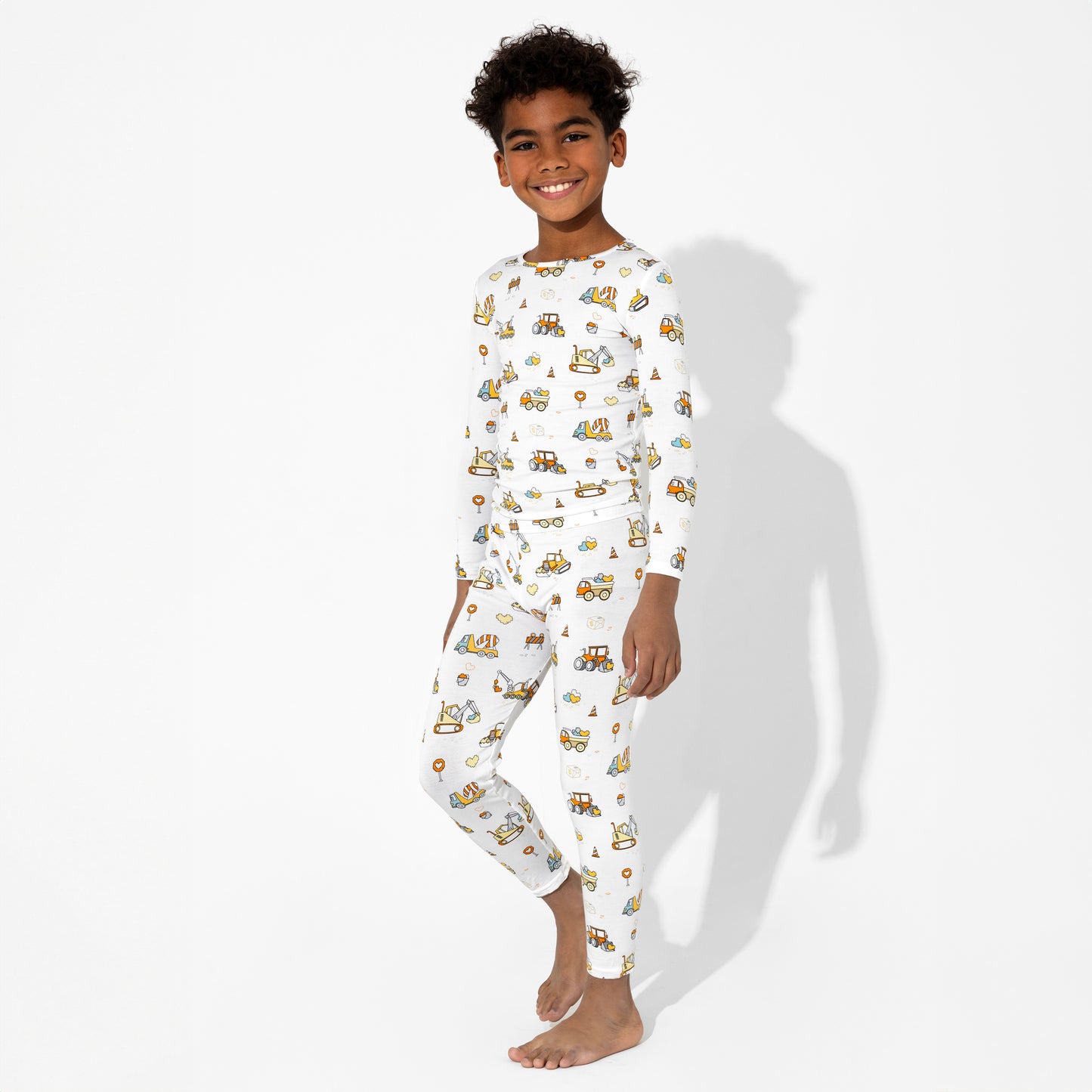 Valentines Love Trucks Kids Bamboo Pajama Set