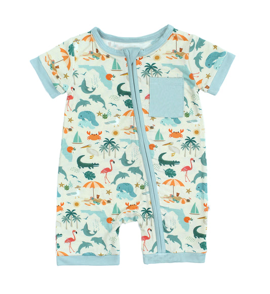 Explore Florida Bamboo Shorty Romper