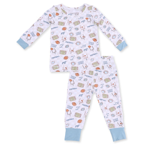 Long Sleeve Loungewear Set - Football Check
