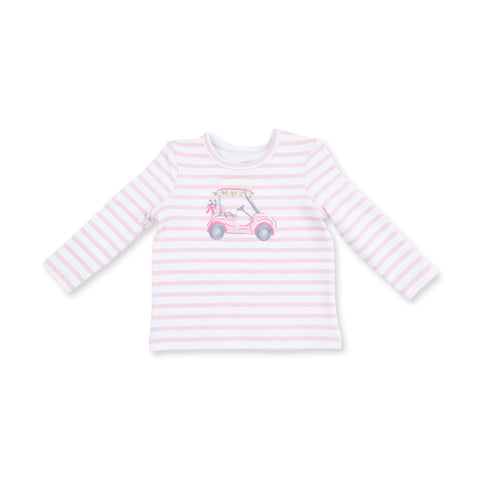 Long Sleeve Uni Shirt - Pink Golf Cart