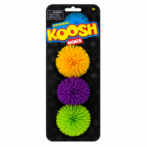 Koosh 3 Pack Mini Ball Set - Orange, Purple, Green