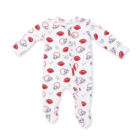 2 Way Zipper Footie - Touchdown Time