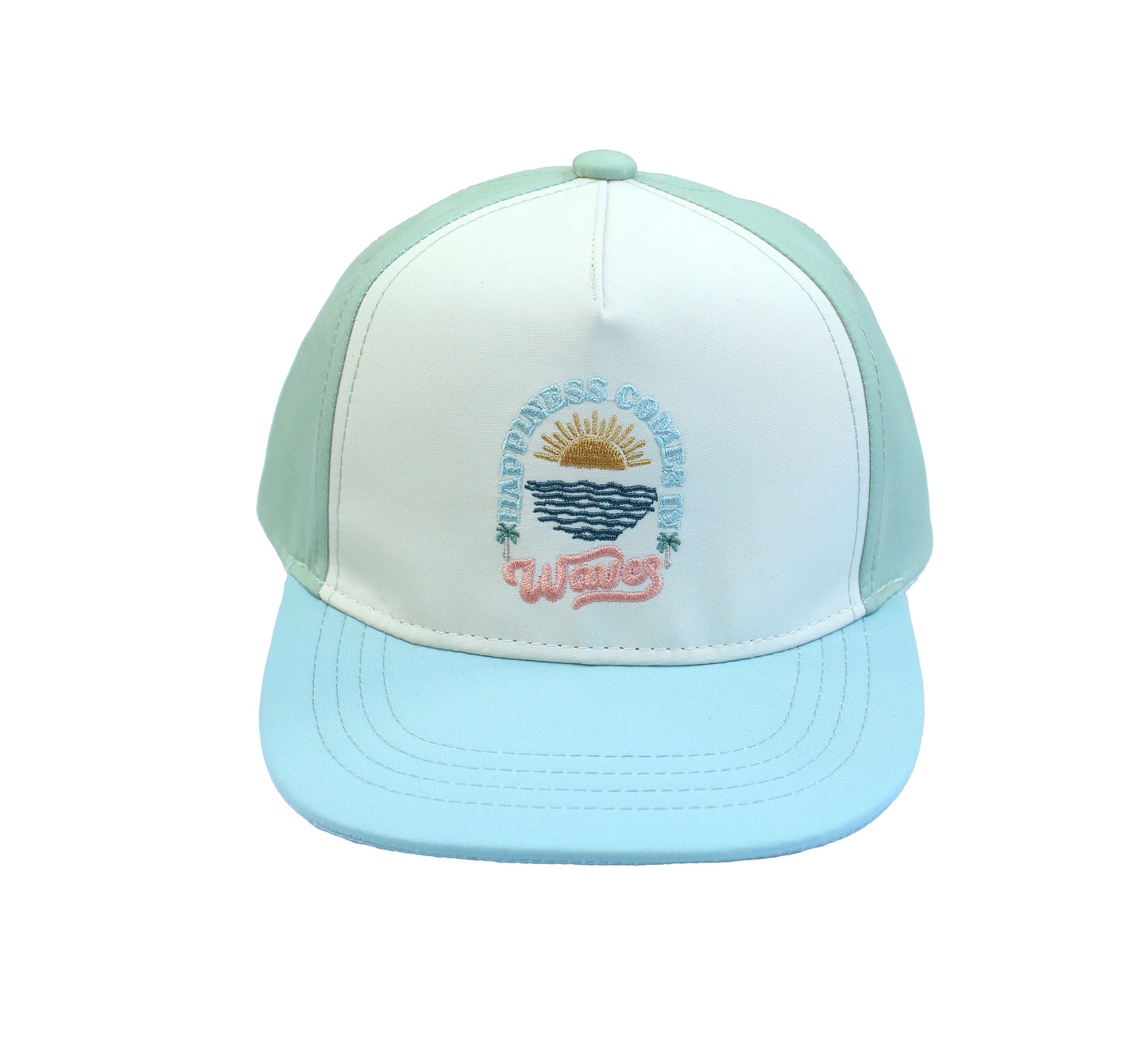 Happiness Comes In Waves Kids Snapback Hat