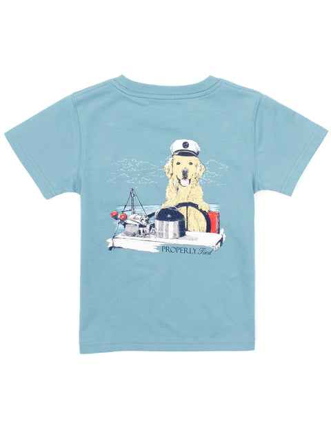 Boys Signature Tee SS - Coastal Sky Golden Captain