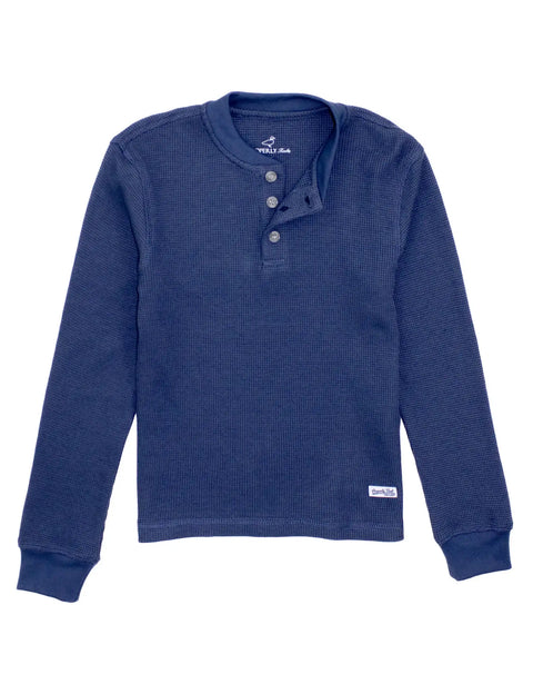 Boys Trek Henley - River Blue