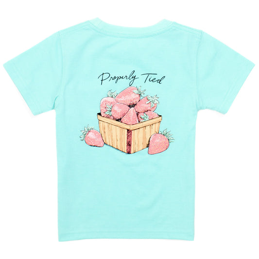 Girls Strawberry Basket Tee Shirt