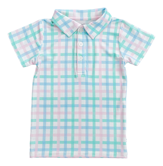 Pastel Gingham Polo Shirt