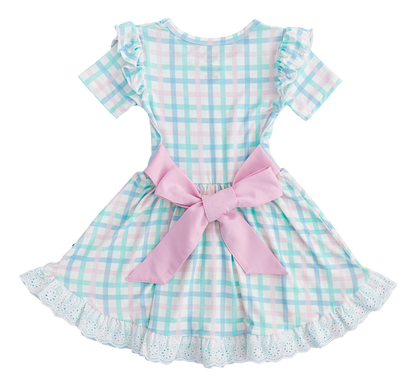 Pastel Gingham Birdie Dress