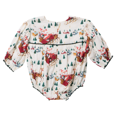 Baby Girls Wynne Bubble - Santa Sleigh