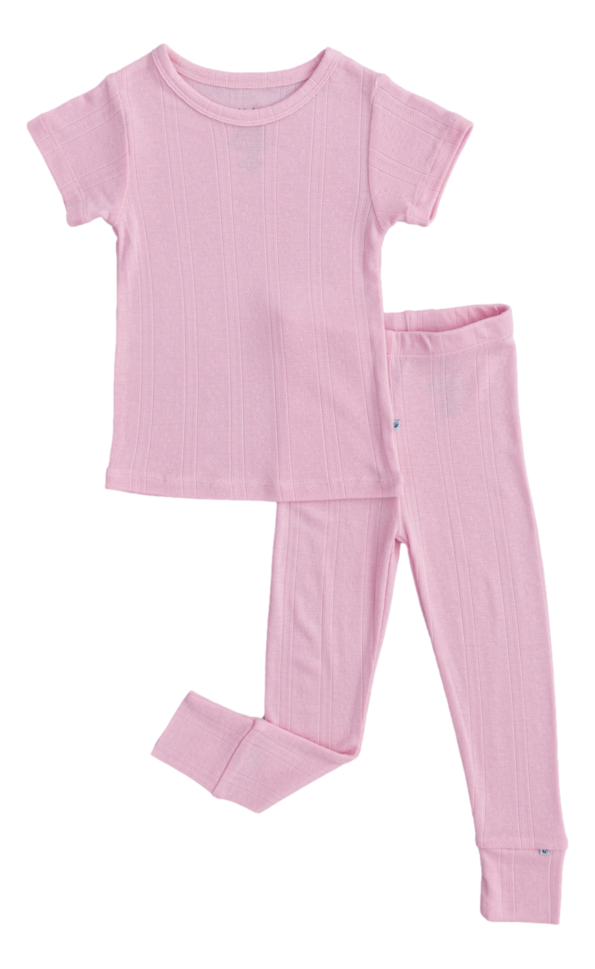 Pink Pointelle 2 Piece Pajamas