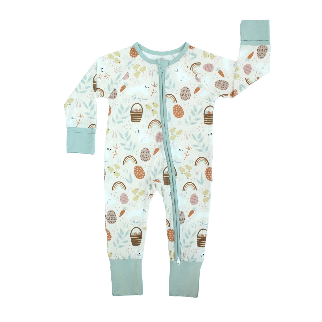 Hop To It Easter Bamboo Baby Pajamas