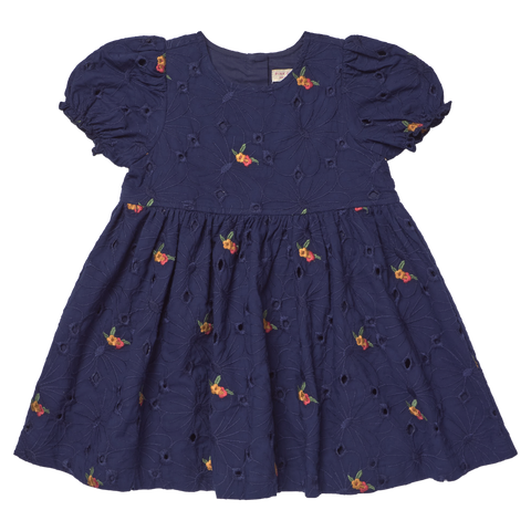 Girls Eliza Dress - Eyelet Embroidery