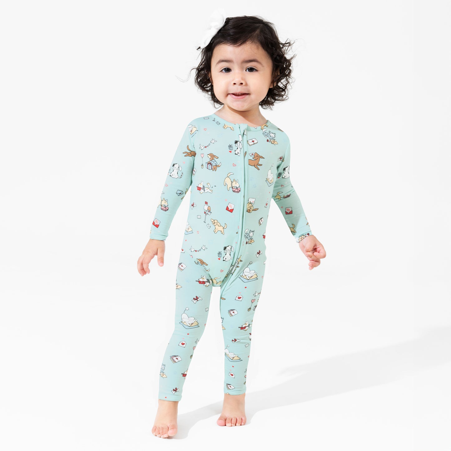 Puppy Love Convertible Footie Bamboo Pajama