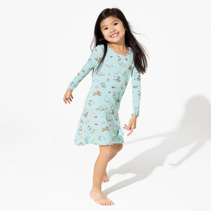 Puppy Love Girls Bamboo Dress