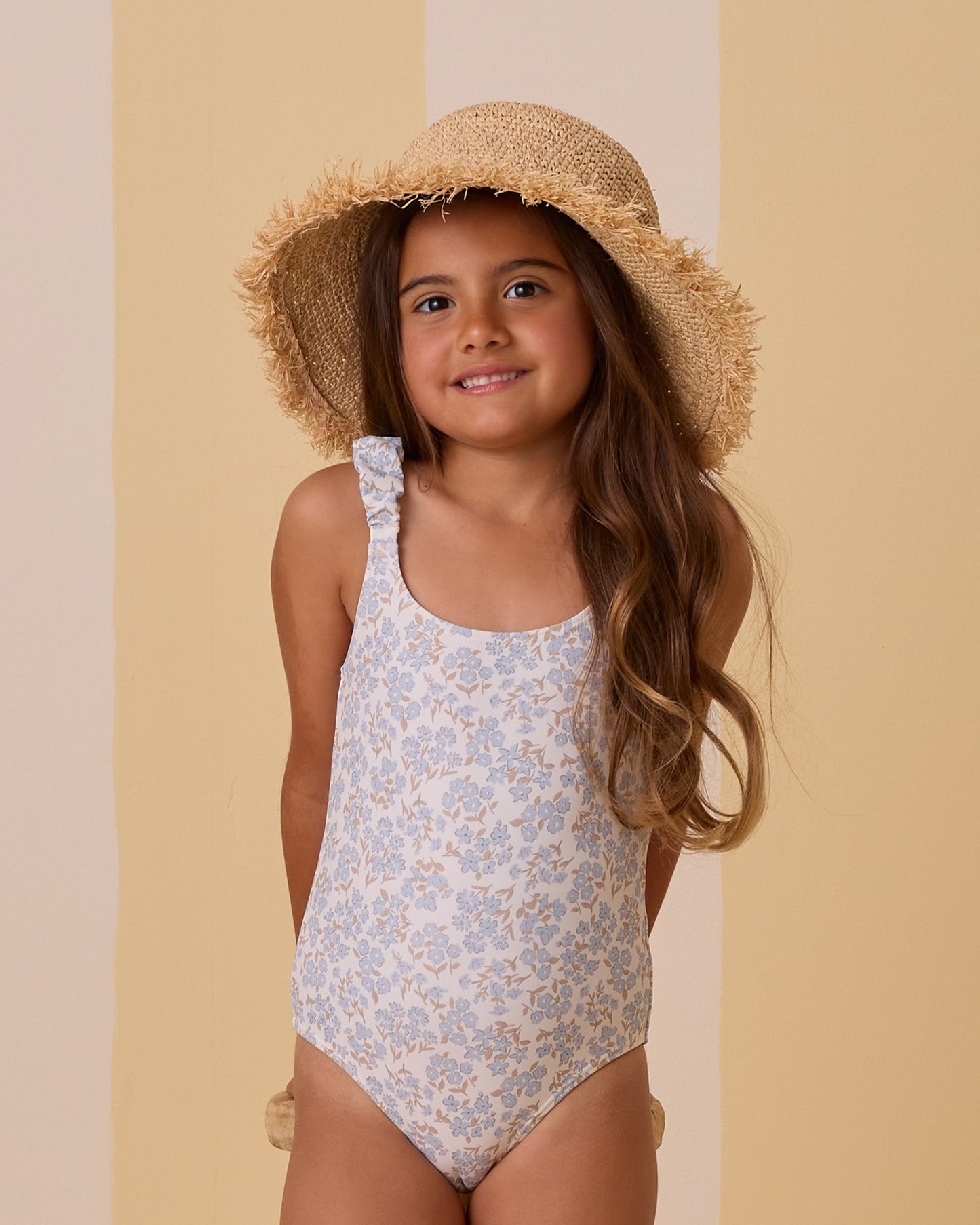 Scrunch One-Piece || Blue Ditsy