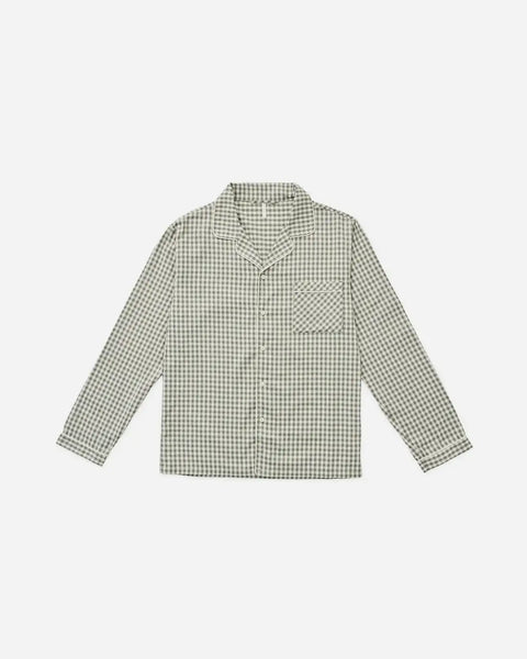 Men's Pajama Top | Evergreen Gingham