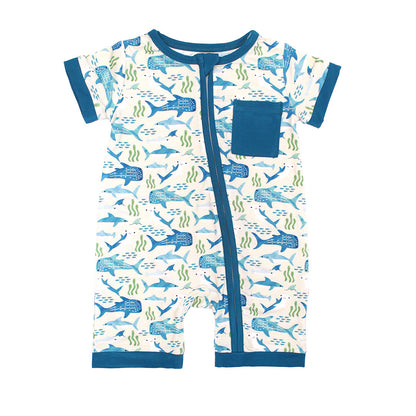 Shark Friends Bamboo Shortie Romper