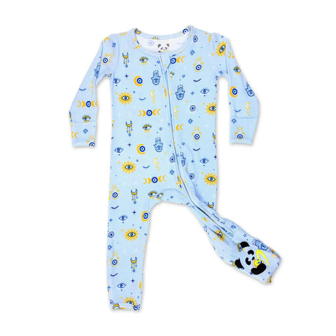 Bamboo Convertible Footie - The Eye Blue