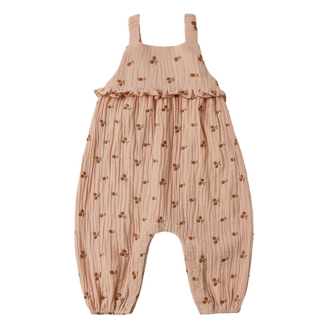 Kinsley Jumpsuit || Cherry Embroidery