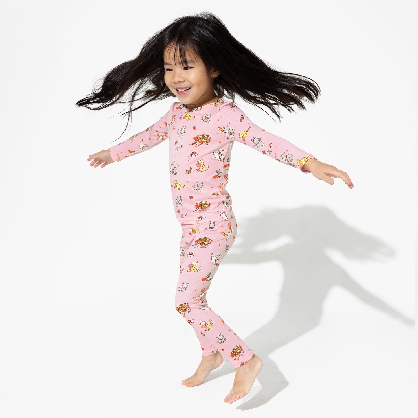 Feline Love Kids Bamboo Pajama Set