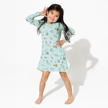 Puppy Love Girls Bamboo Dress