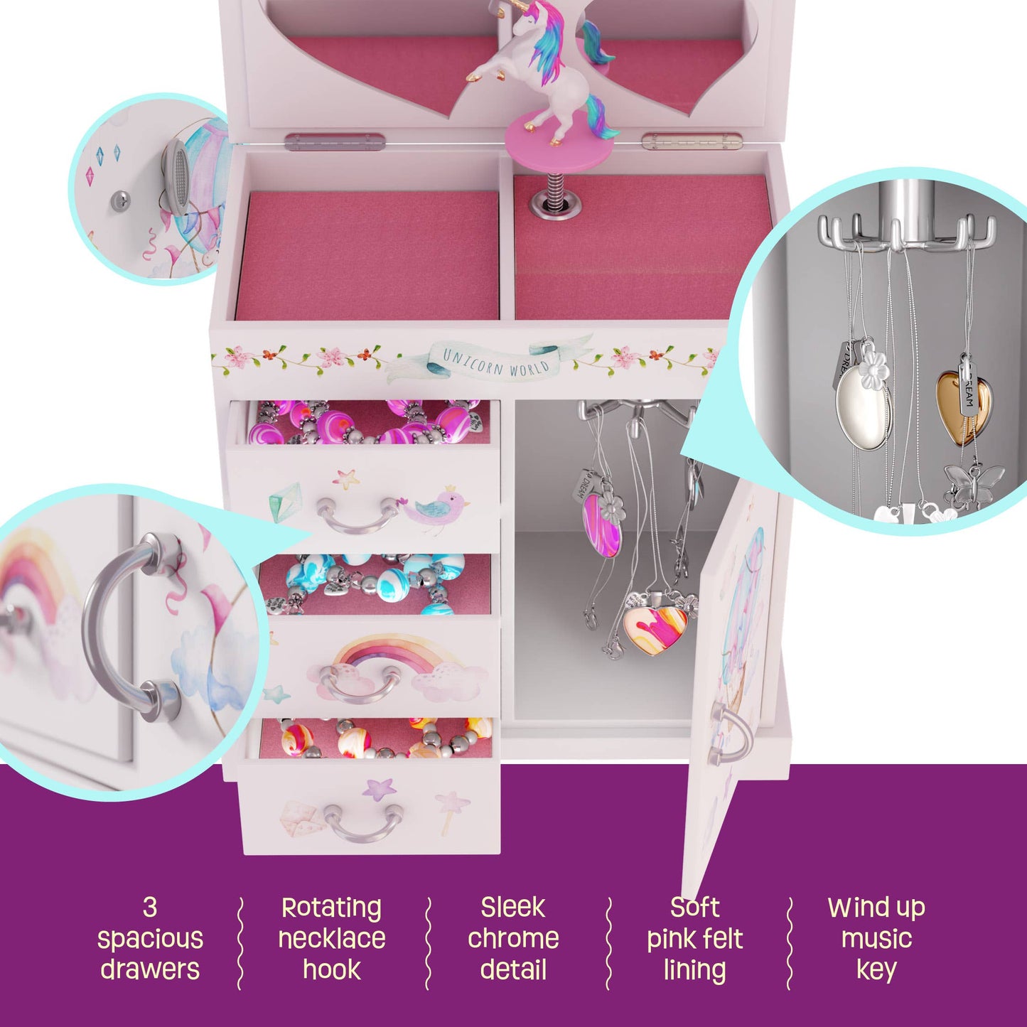 Unicorn Musical Jewelry Box