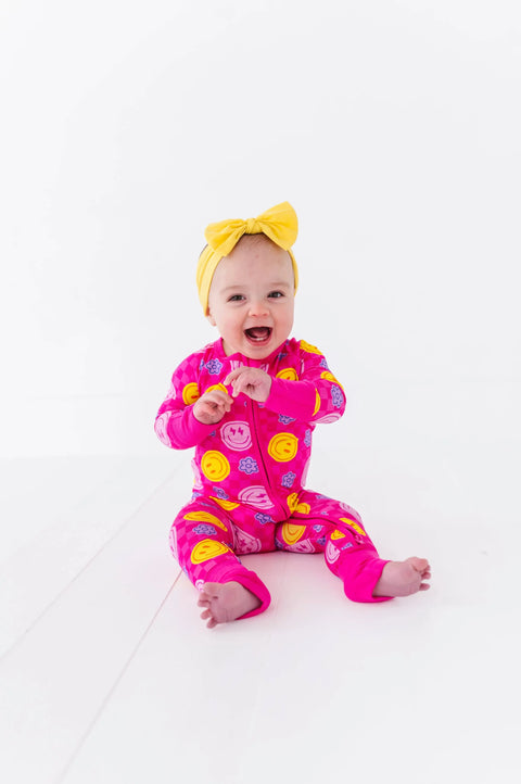 Electric Smiles Bamboo Convertible Footie